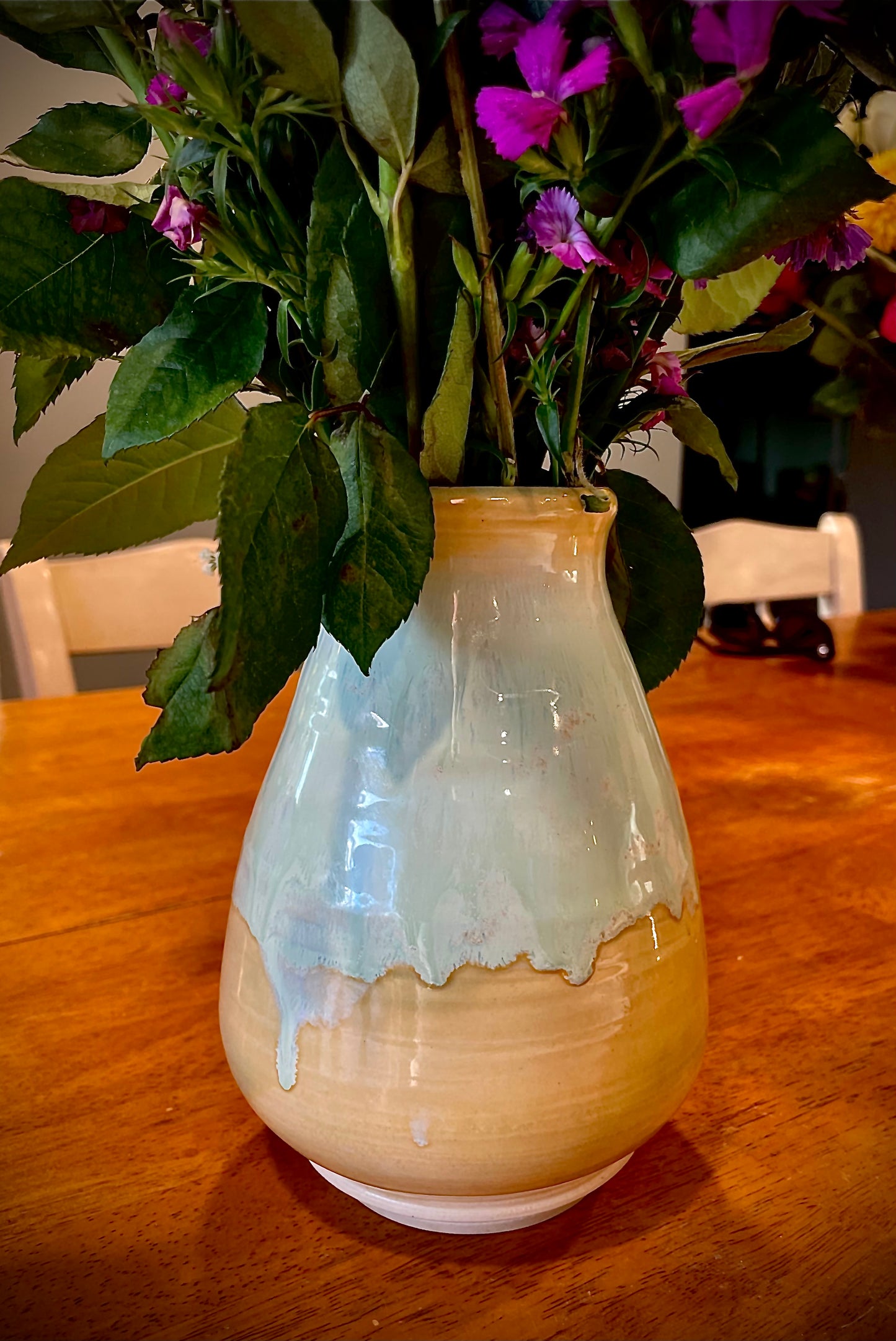 Beach-Inspired Artisan Ceramic Vase – Handmade