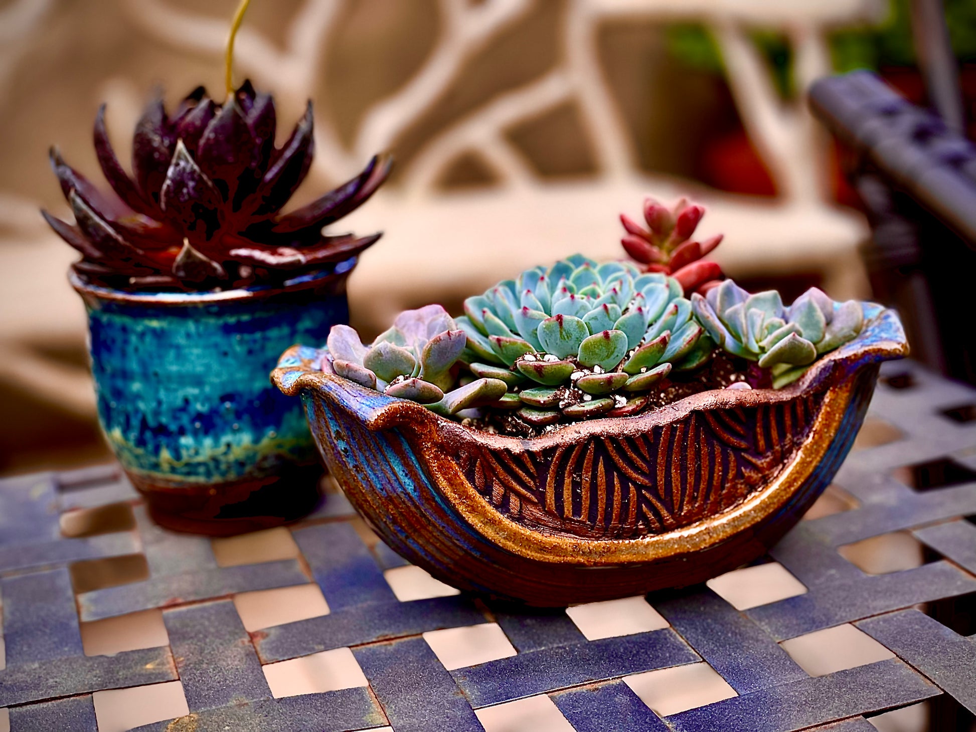 custom succulent planter Custom Tabletop Planter – Rollin The Mud Pottery