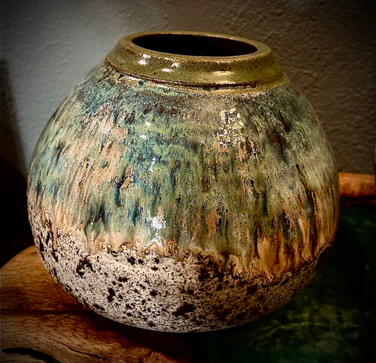 Handmade Globe-Shaped Ceramic Vase